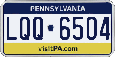 PA license plate LQQ6504