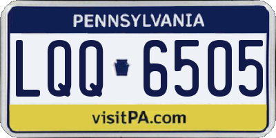 PA license plate LQQ6505