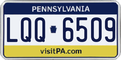 PA license plate LQQ6509