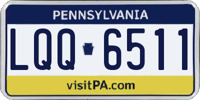PA license plate LQQ6511