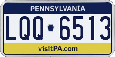 PA license plate LQQ6513