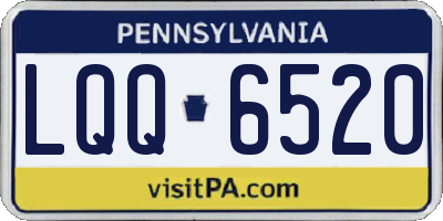 PA license plate LQQ6520
