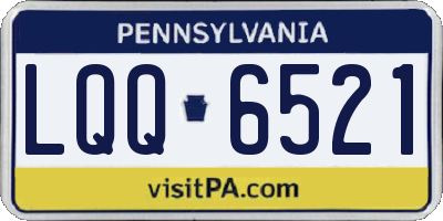 PA license plate LQQ6521