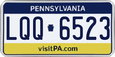 PA license plate LQQ6523