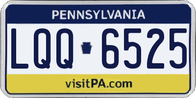 PA license plate LQQ6525