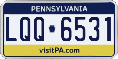 PA license plate LQQ6531