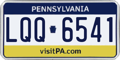PA license plate LQQ6541