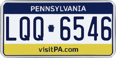 PA license plate LQQ6546