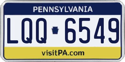 PA license plate LQQ6549