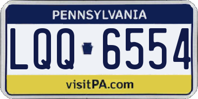 PA license plate LQQ6554
