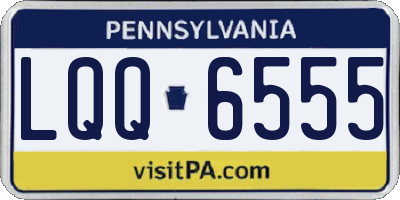 PA license plate LQQ6555