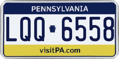 PA license plate LQQ6558