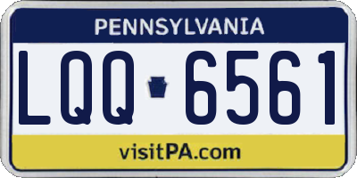 PA license plate LQQ6561