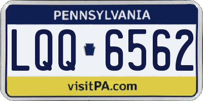PA license plate LQQ6562