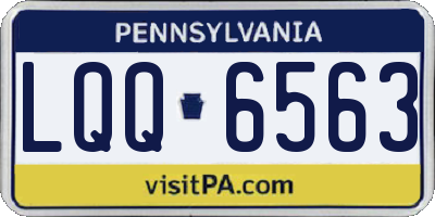 PA license plate LQQ6563