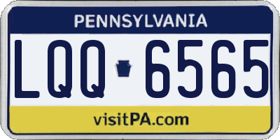 PA license plate LQQ6565