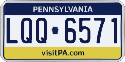 PA license plate LQQ6571