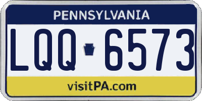 PA license plate LQQ6573