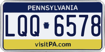 PA license plate LQQ6578