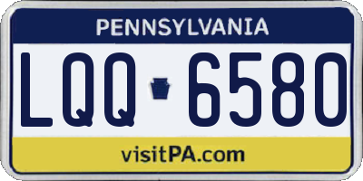 PA license plate LQQ6580