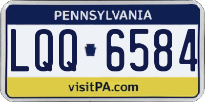 PA license plate LQQ6584