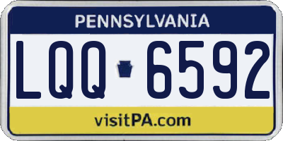 PA license plate LQQ6592