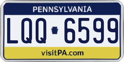 PA license plate LQQ6599