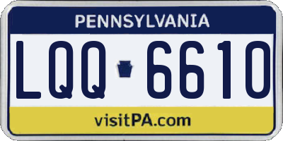 PA license plate LQQ6610