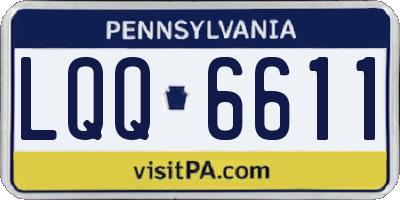 PA license plate LQQ6611