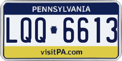 PA license plate LQQ6613