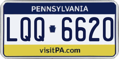 PA license plate LQQ6620