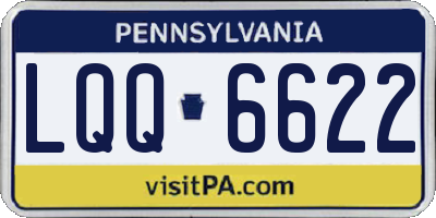 PA license plate LQQ6622