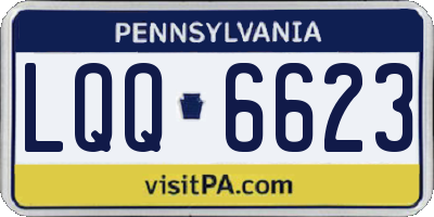 PA license plate LQQ6623