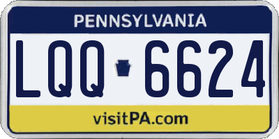 PA license plate LQQ6624