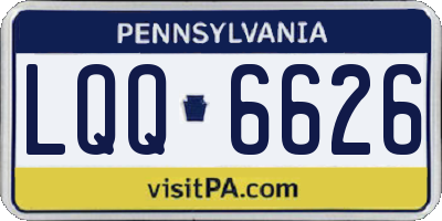 PA license plate LQQ6626