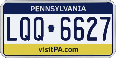 PA license plate LQQ6627