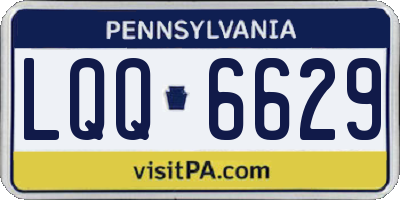 PA license plate LQQ6629
