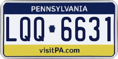 PA license plate LQQ6631