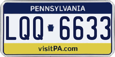 PA license plate LQQ6633