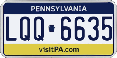 PA license plate LQQ6635