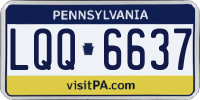 PA license plate LQQ6637