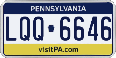 PA license plate LQQ6646