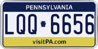 PA license plate LQQ6656