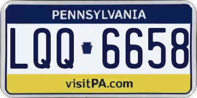 PA license plate LQQ6658