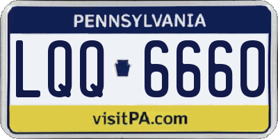 PA license plate LQQ6660