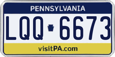 PA license plate LQQ6673