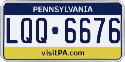PA license plate LQQ6676