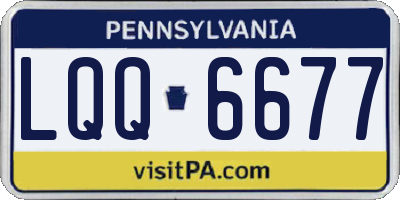 PA license plate LQQ6677