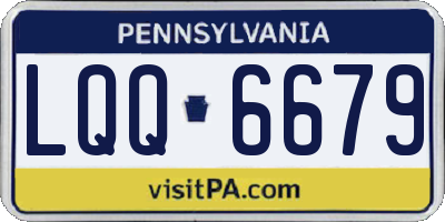 PA license plate LQQ6679