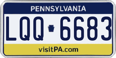 PA license plate LQQ6683